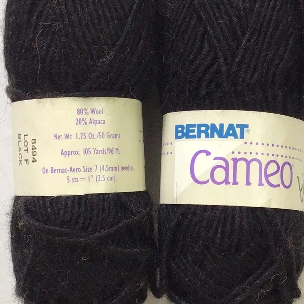 Bernat Cameo Yarn Bundle in Black and Brown